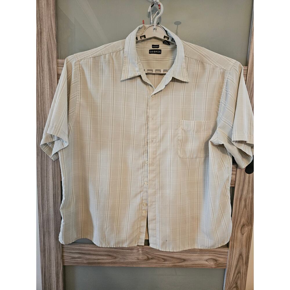 3X Very Nice Sueded Camp Shirt by George Beige